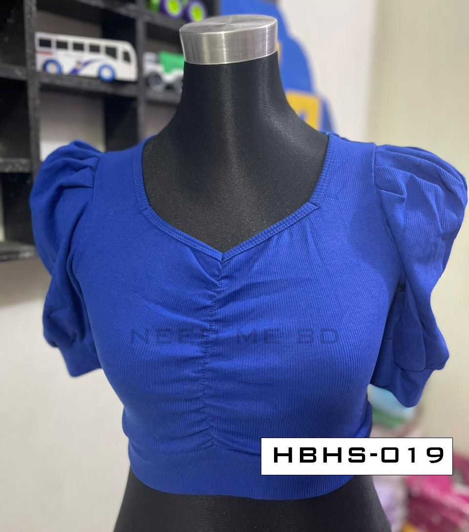 CropTop Blouse - Half body half sleeve