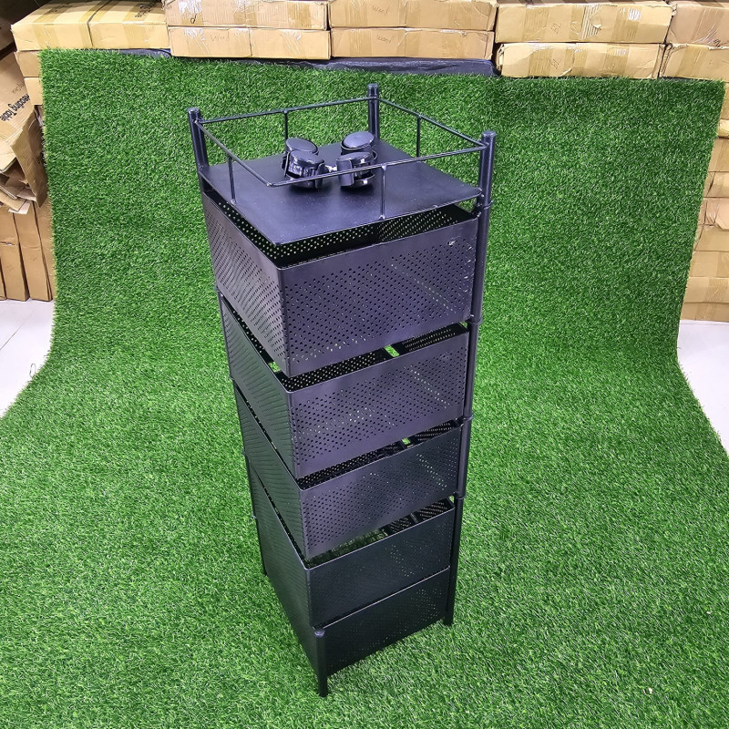 5 layer square shape kitchen rack