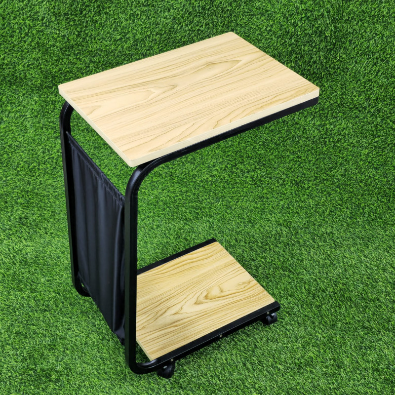 Movable bed side / laptop table (Wooden color)